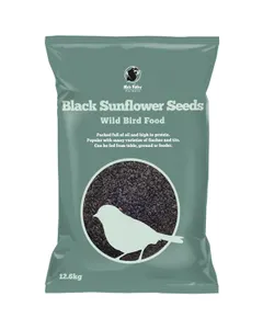 MVF Black Sunflower Seeds Wild Bird Food - 12.6kg